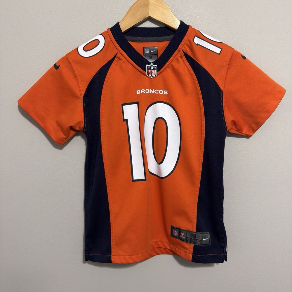 Denver Broncos Emmanuel Sanders #10 Orange Nike On Field Jersey Youth Small